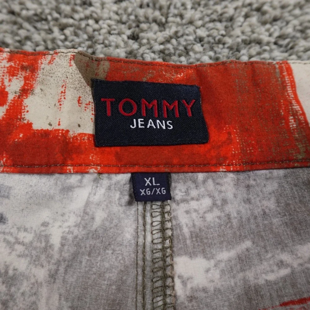 VTG Tommy Hilfiger Shorts Mens XL Orange Brown Hybrid Board Swim Trunks‎ 90s Y2K